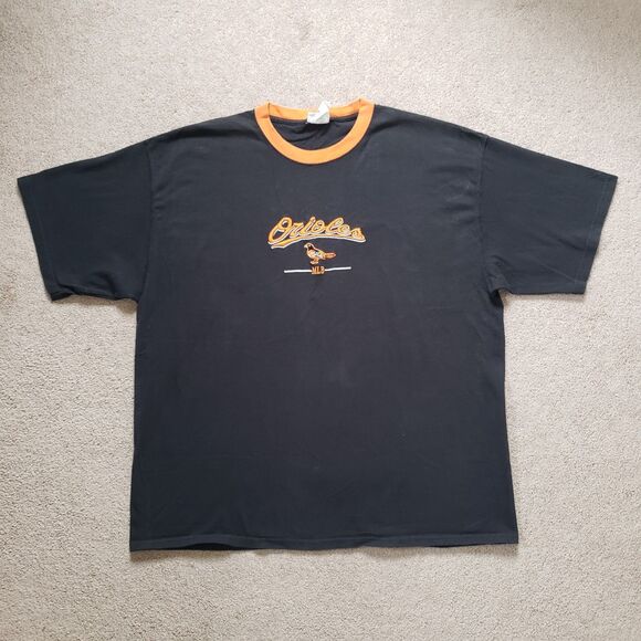 Vintage Y2k CSA Baltimore Orioles Size 2XL Mens Embroidered Black T-Shirt MLB - Picture 2 of 7